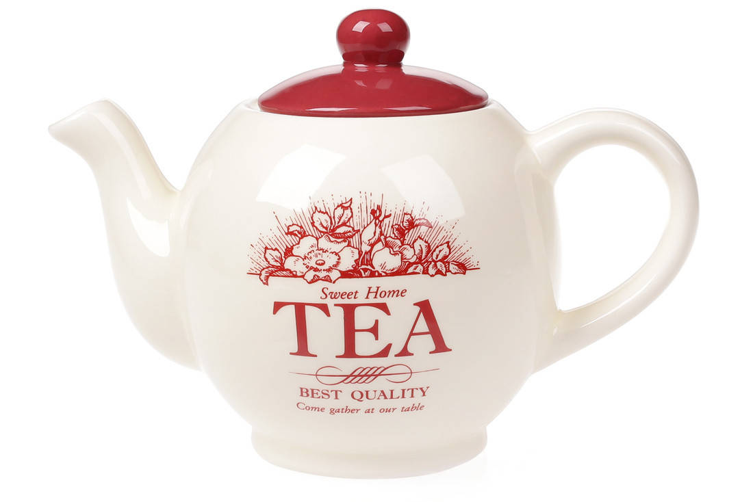 

Чайник керамический 1л Английский Шиповник (DM488-W), Белый