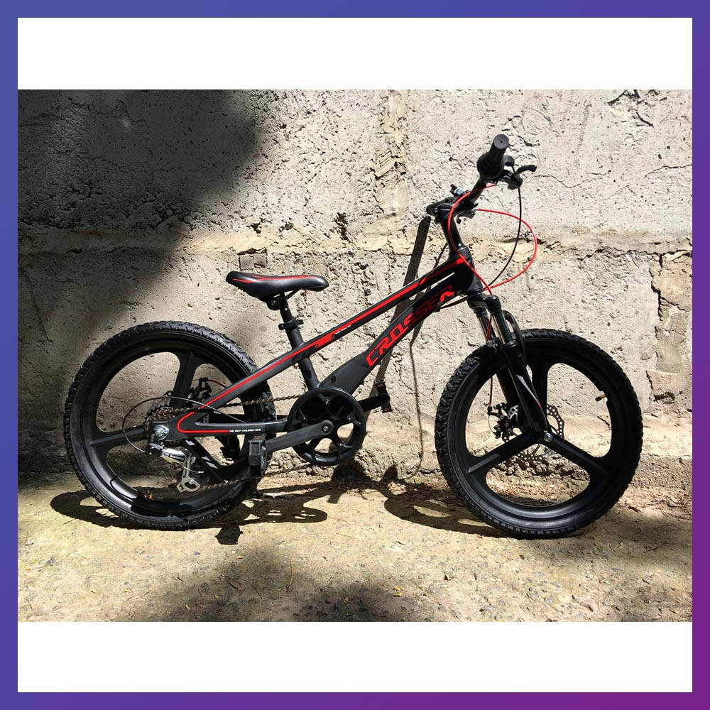 

Велосипед детский на магниевой раме литые диски Crosser MTB 20" рост 130-150 см возраст 7 до 11 лет черный