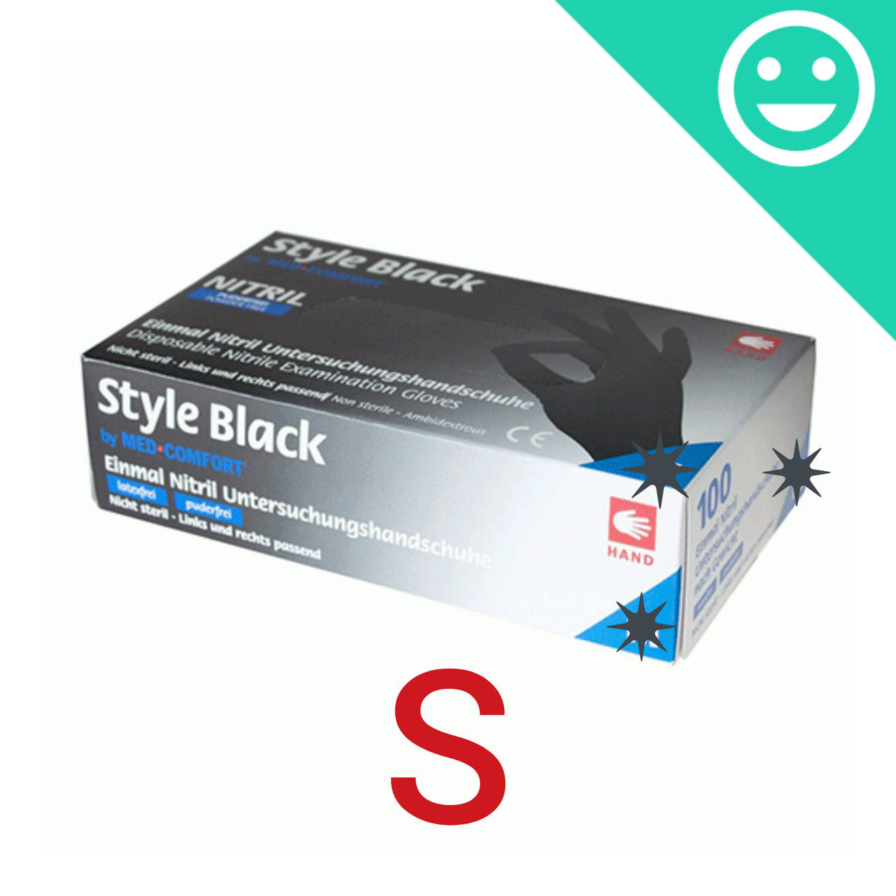 

Перчатки черные Стайл Блек, размер , 100 шт., Style Black (AMPri GmbH, Черный