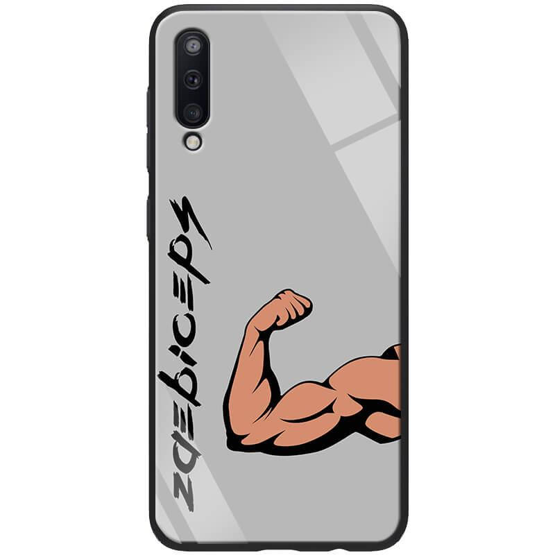 

TPU+Glass чехол ForFun для Samsung Galaxy A70 (A705F) Бицепс / Серый