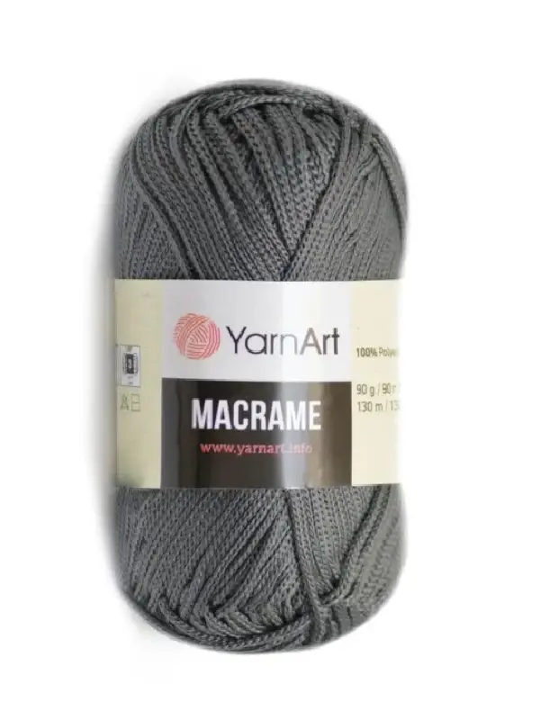 

Пряжа YarnArt Makrame Ярнарт Макраме 100% полиэстер, Турция 159- темно серый