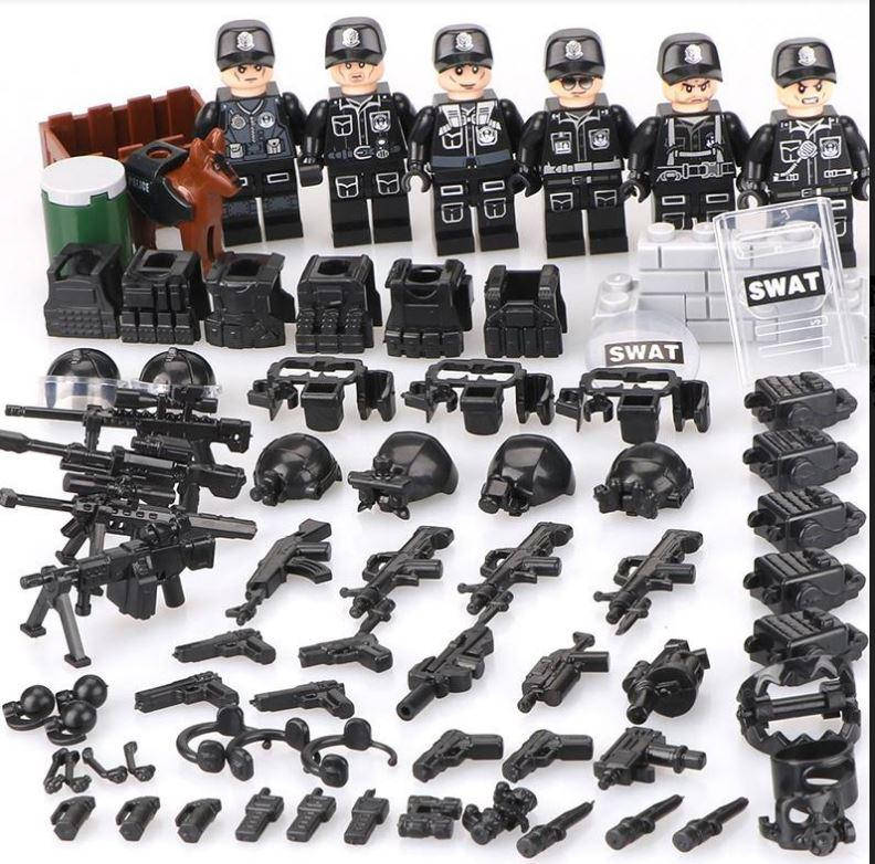 

Фигурки человечки спецназ военные солдаты полиция swat для лего lego