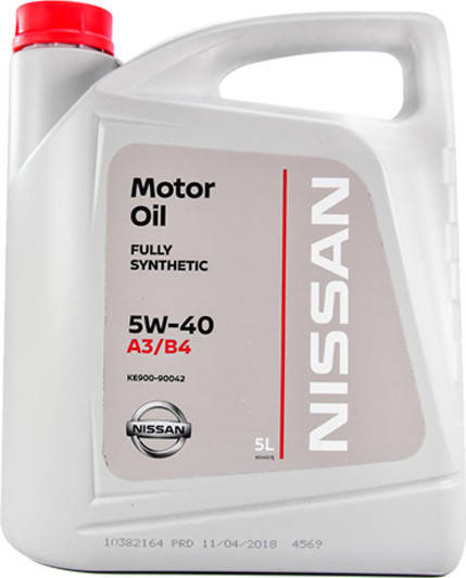 

Моторное масло Nissan Motor Oil 5W-40 5л (KE90090042) ORG KE90090042