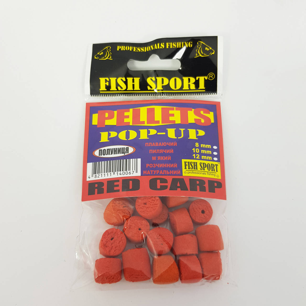 

Пеллетс POP-UP пылящий Fish Sport (клубника) 12мм