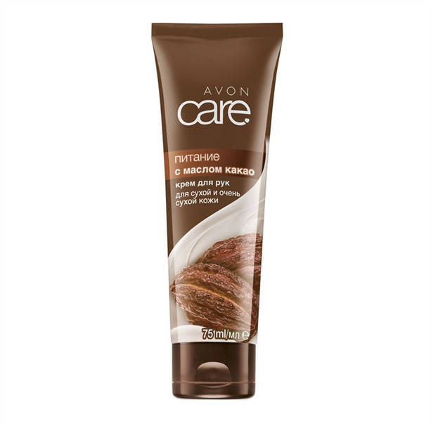 

Крем для рук, ногтей и кутикулы с маслом какао и витамином Е Avon Care, 75 ml