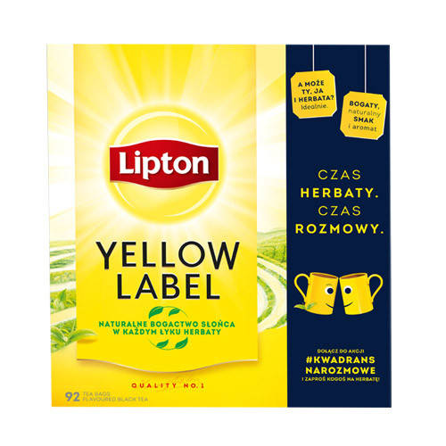 

Чай Липтон 92 пакетика Yellow Label чёрный