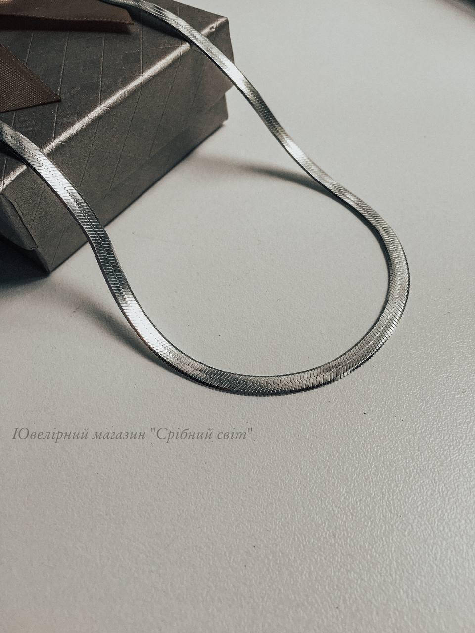 

Элегантная серебряная цепочка женская 925 пробы  см