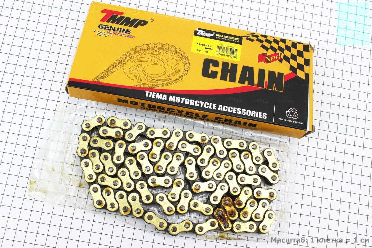 

Цепь привода колеса 428Н*116L GOLD на мопед Дельта