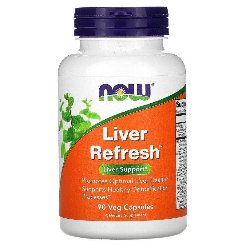 

Поддержка печени, Liver Refresh, Now Foods, 90 капсул