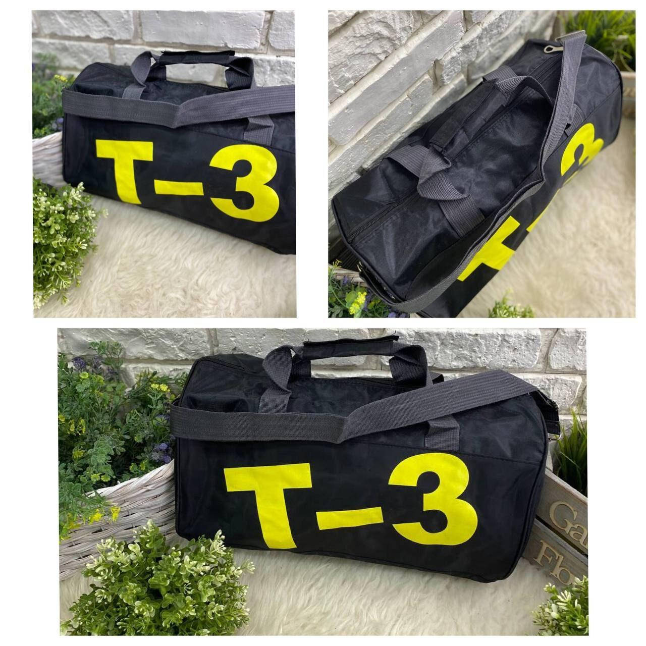 

Стильная мужская спортивная сумка ткань "матовая плащевка" размер 42х22х20, Черный