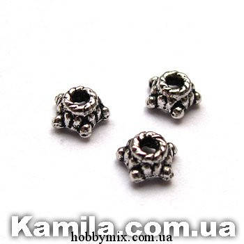 

Обниматели для бусин бали "серебро" (0,5 см) 60 шт в уп.