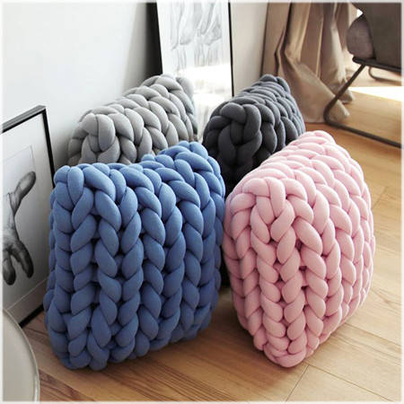 

Толстая пряжа шнур трикотажная YarnArt Marshmallow (Ярнарт Маршмеллоу), Голубой