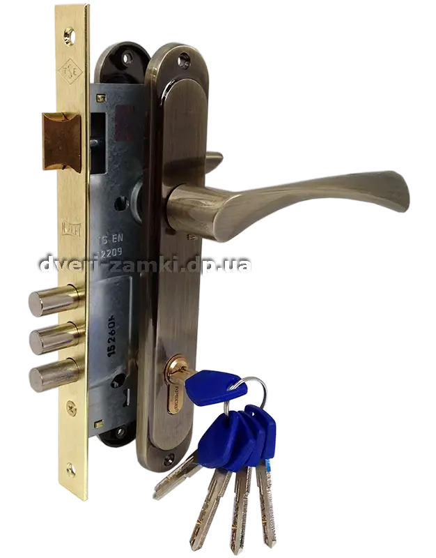 

Врезной замок Kale 152 3MR в комплекте с ручками Corona AB