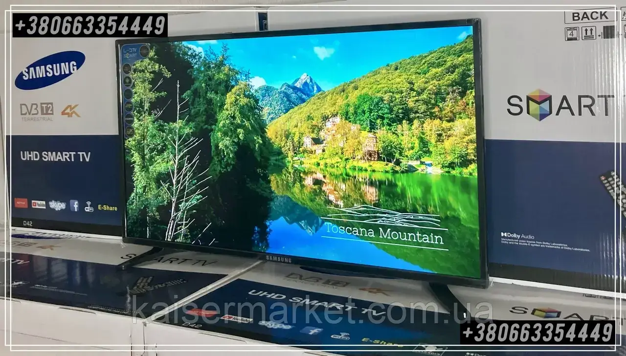 

Телевизор Samsung 32 дюйма Smart TV WIFI Т2 Bluetooth Самсунг Смарт ТВ