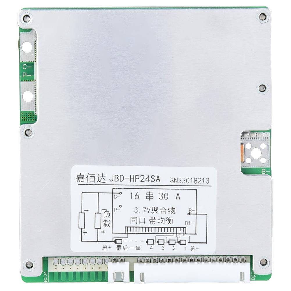 

BMS Контроллер (плата защиты) 16S Li-ion, 60V 30A Balance