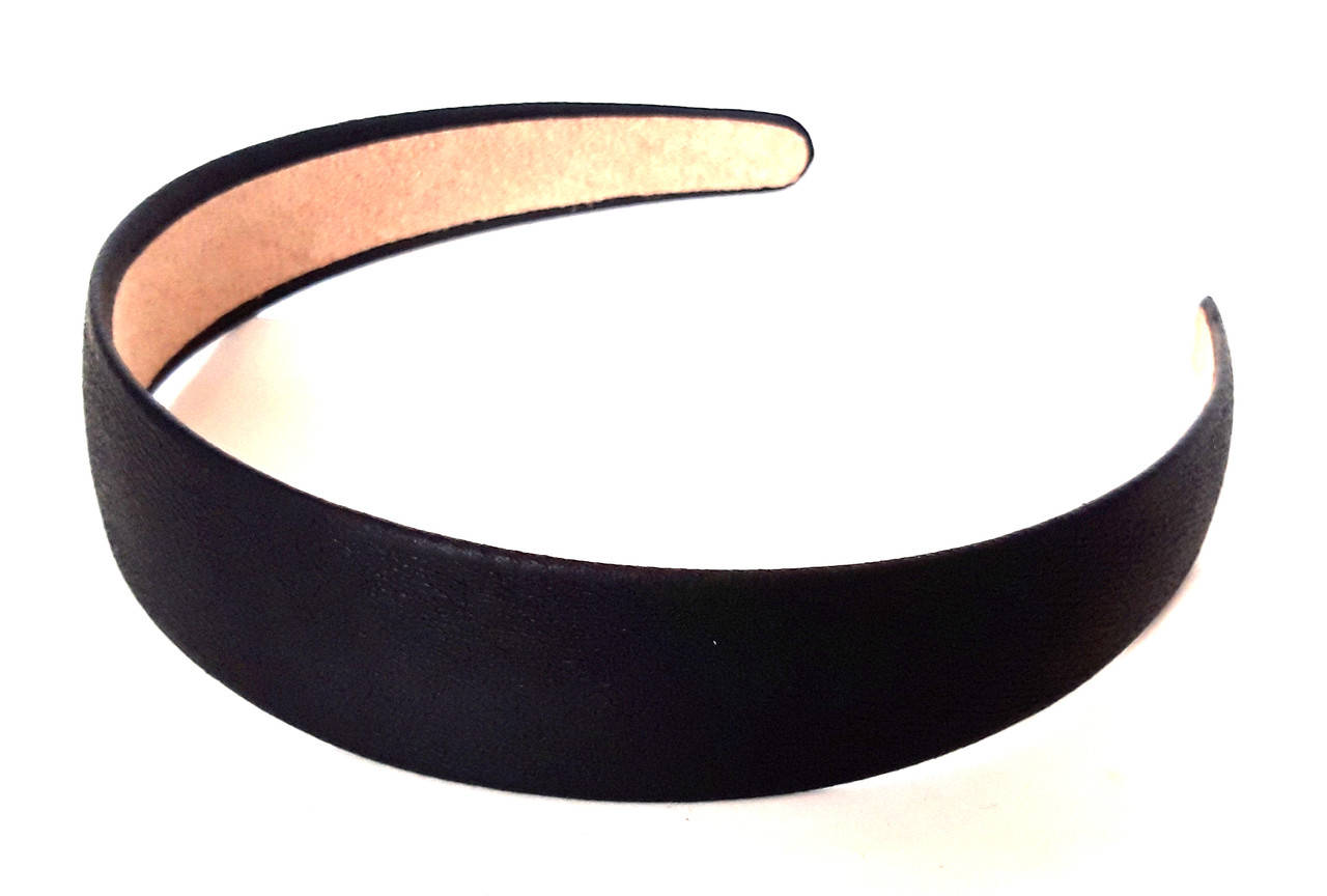 

Обруч для волос Fashion кожаный 2,8 см черный