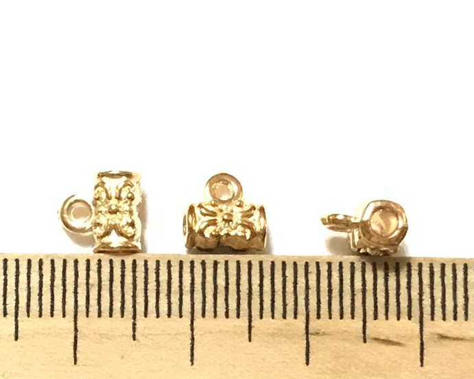

Бейл, Держатель для кулона, " Труба ", Цветок, Золото, 6 mm * 7 mm