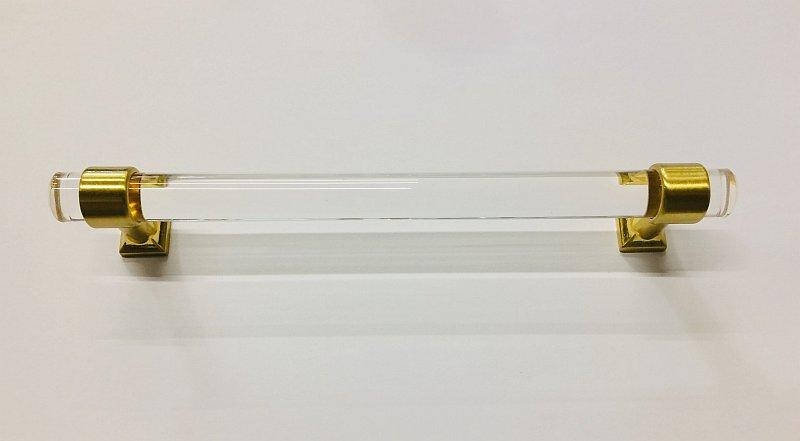 

Прозрачная ручка-скоба модерн AG3-192-160 GOLD ACRYLIC золото 160 мм