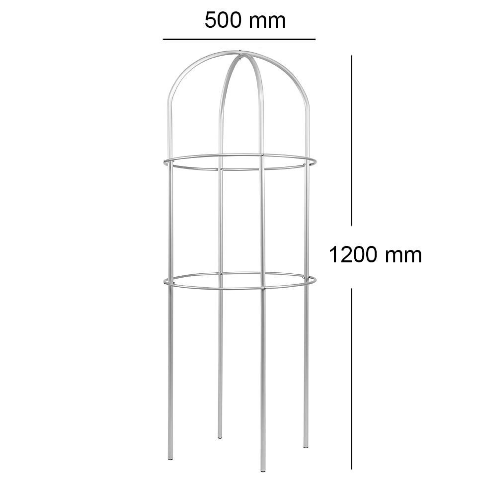 

Арочно-кольцевая опора для растений 1200*500/2, Серебристо-серый