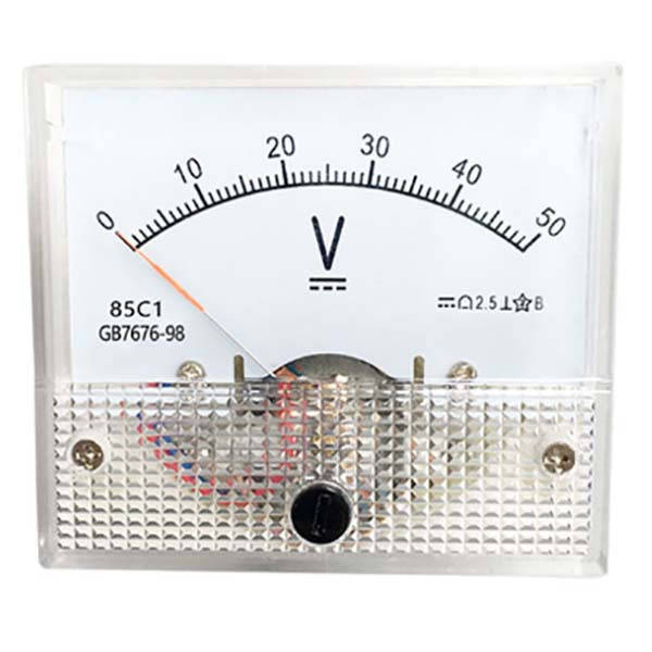 

Вольтметр постоянного напряжения стрелочный 50V DC Аналоговый, Белый