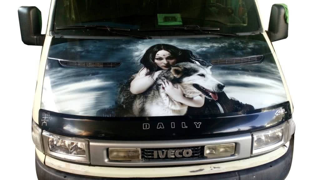 

Наклейка на капот Astart3d Iveco daily Волк 870х1750х0.15мм