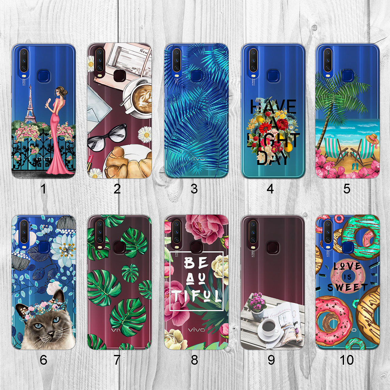 

Силиконовый чехол с рисунком для Vivo Y15 (new collection)