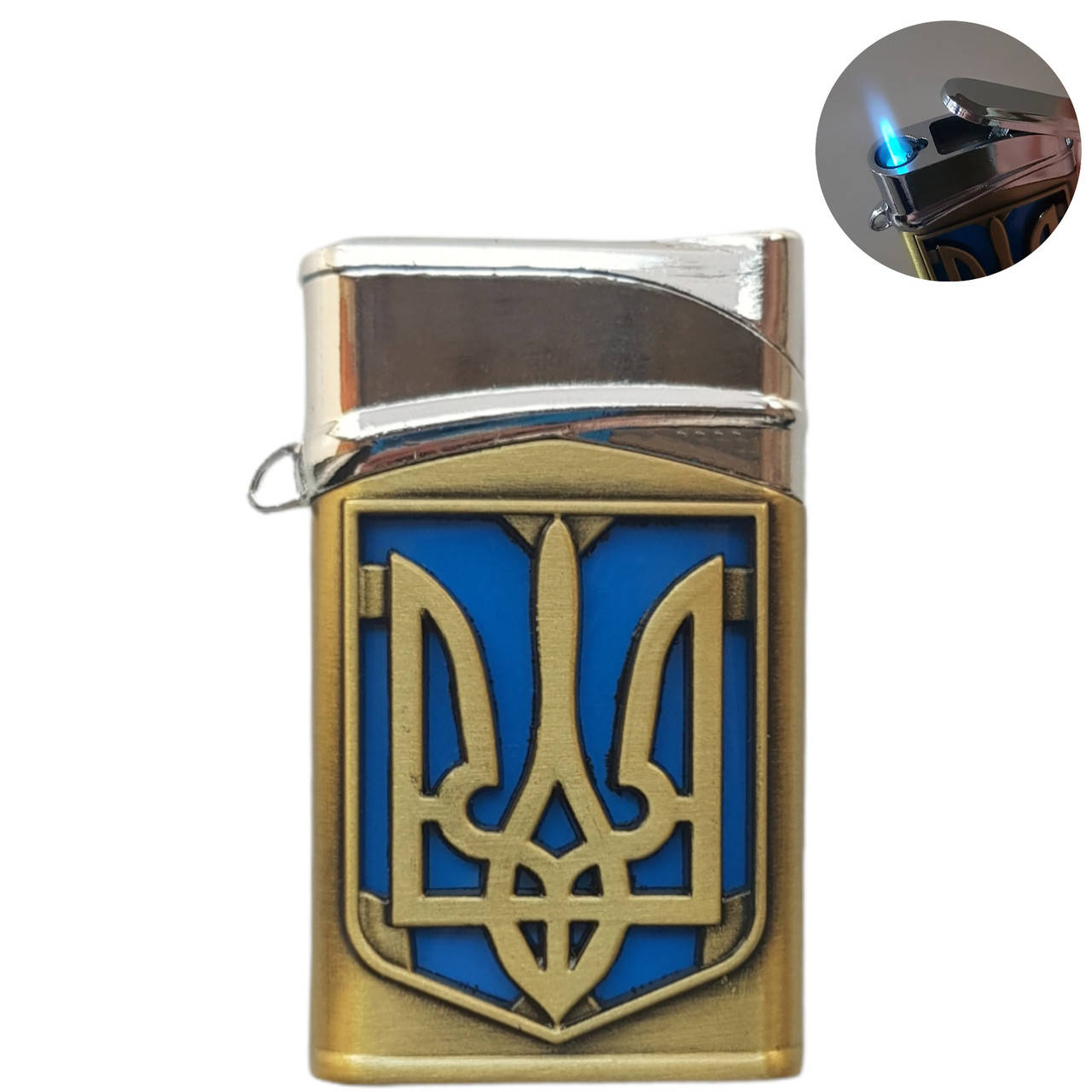 

Газовая турбо зажигалка Герб Украины "Трезубец", Разные цвета