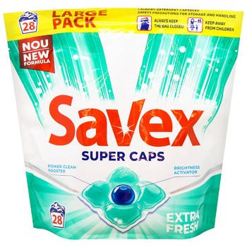 

Гель в капсулах "SAVEX Super Caps Extra Fresh" 28шт. Универсал