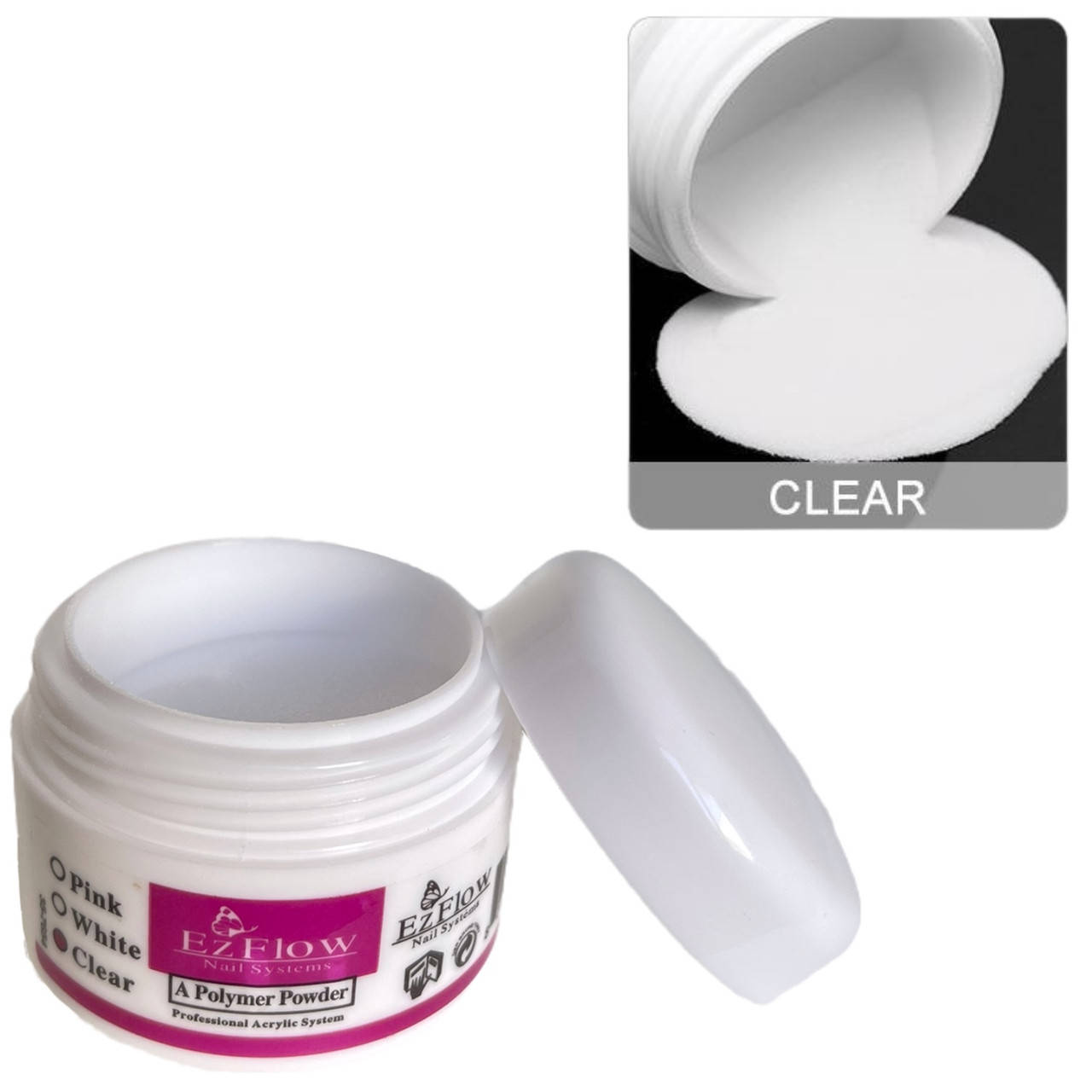 

Акриловая пудра EzFlow 15 г. Clear