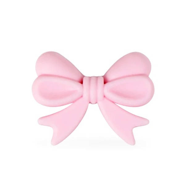 

Бантик бусина силиконовая Розовый baby pink