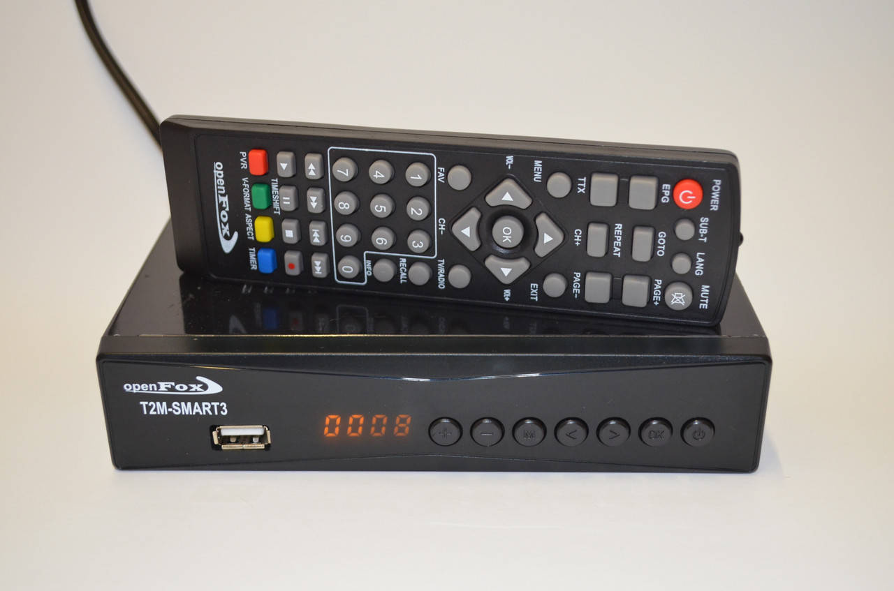

OpenFox T2 Smart3 Metal HD - Т2 Тюнер DVB-T2/C с поддержкой кабельного ТВ