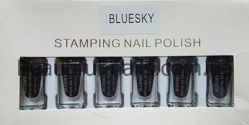 

Набор лак-красок для стемпинга Bluesky STAMPING NAIL POLISH, черный