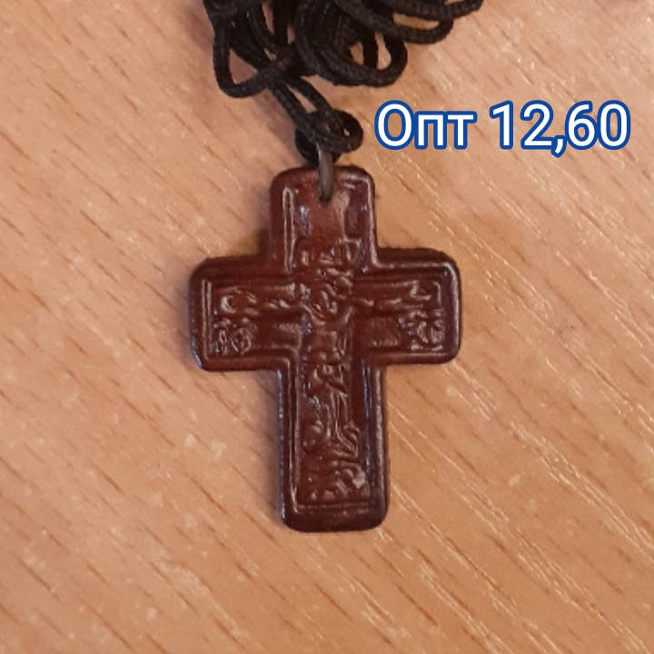

Крестик кожанный плотный