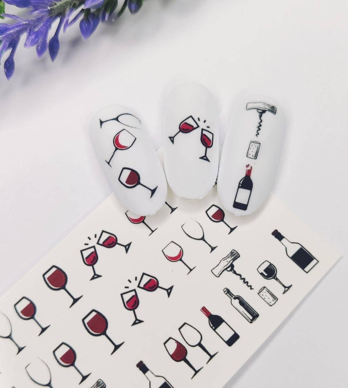 

Водные наклейки (слайдер дизайн) для ногтей, Разные цвета