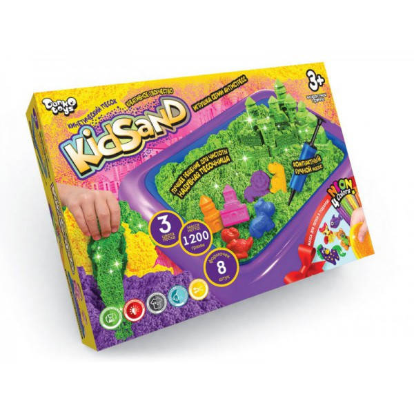

Кинетический песок 1200г с песочницей KidSand Danko Toys