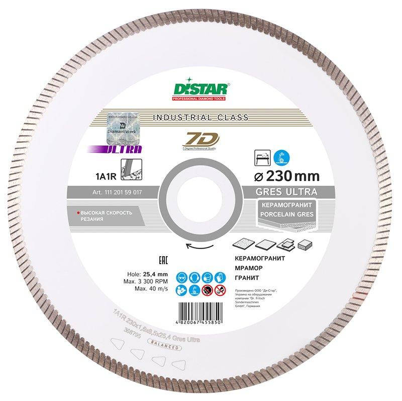 

Диск алмазный отрезной диам. 230 DiStar GRES ULTRA 7D