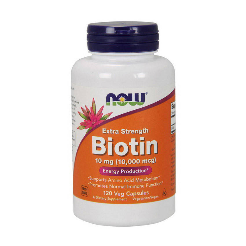 

Биотин Now Foods Biotin 10,000 mcg (120 капс) витамин б7 нау фудс