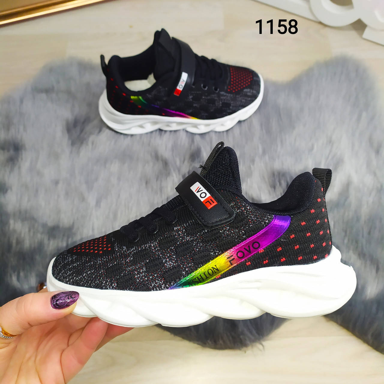 

Детские кроссовки девочка текстильные черные на пенковой подошве Отличное качество