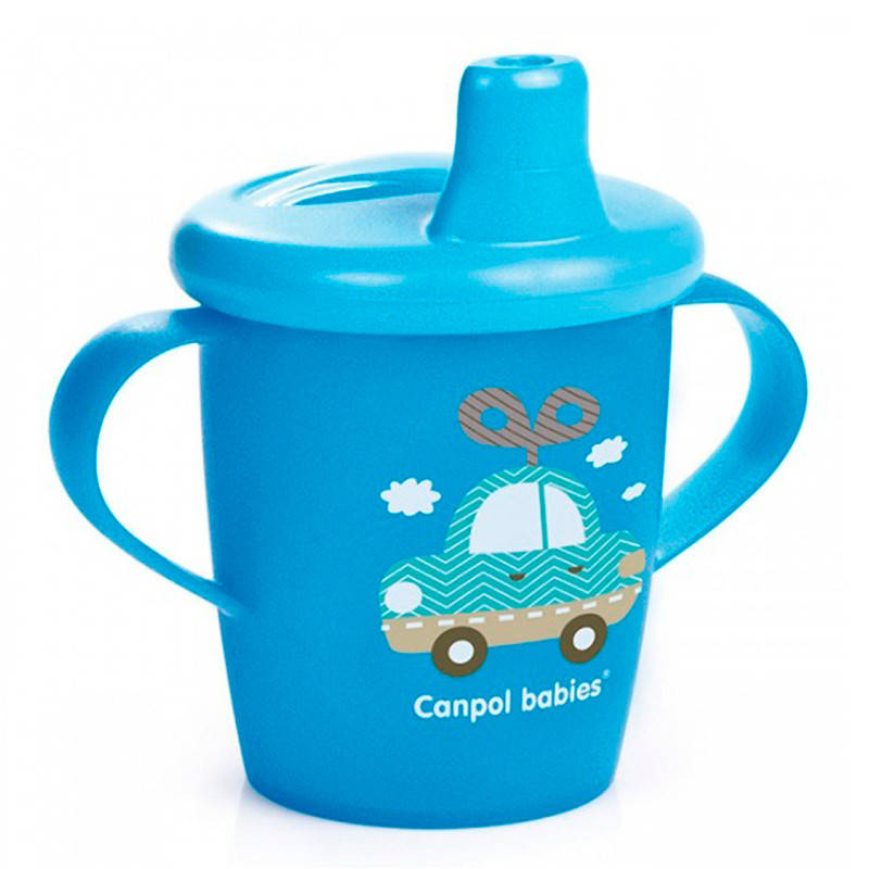 

Чашка - непроливайка поильник Canpol Babies Toys 250 мл, 31/200_blu Синяя, Голубой