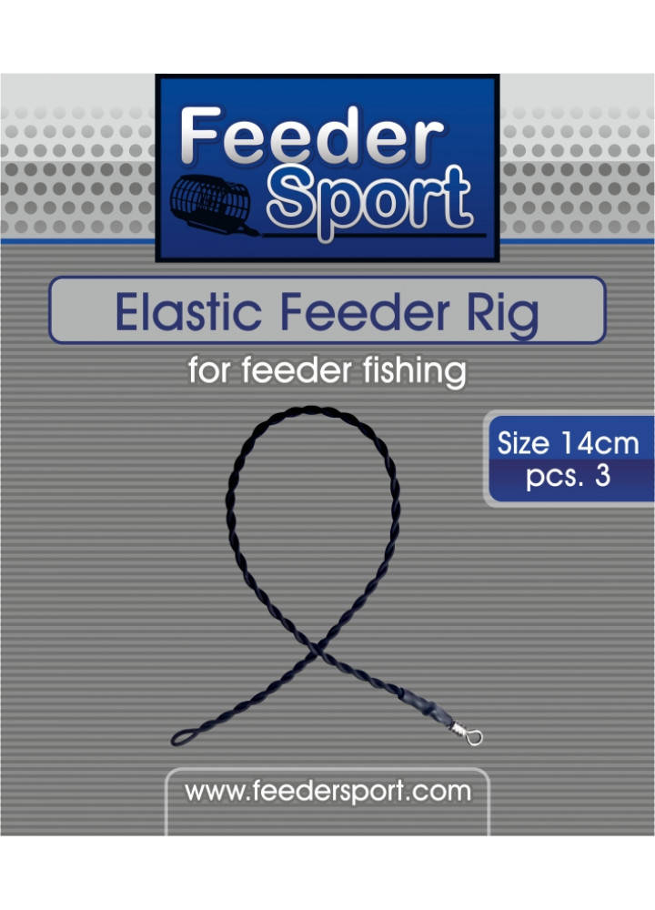 

Поводок скрутка Feeder Sport Elastic Feeder Rig 14 см, Черный