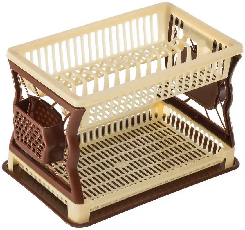 

Сушка для посуды 2 яруса 43*29*27,5см бежевая, R-Plastic