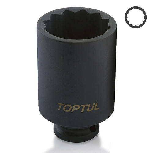 

Головка торцевая ударная длинная 1/2" 30мм 12-гранная TOPTUL KABJ1630