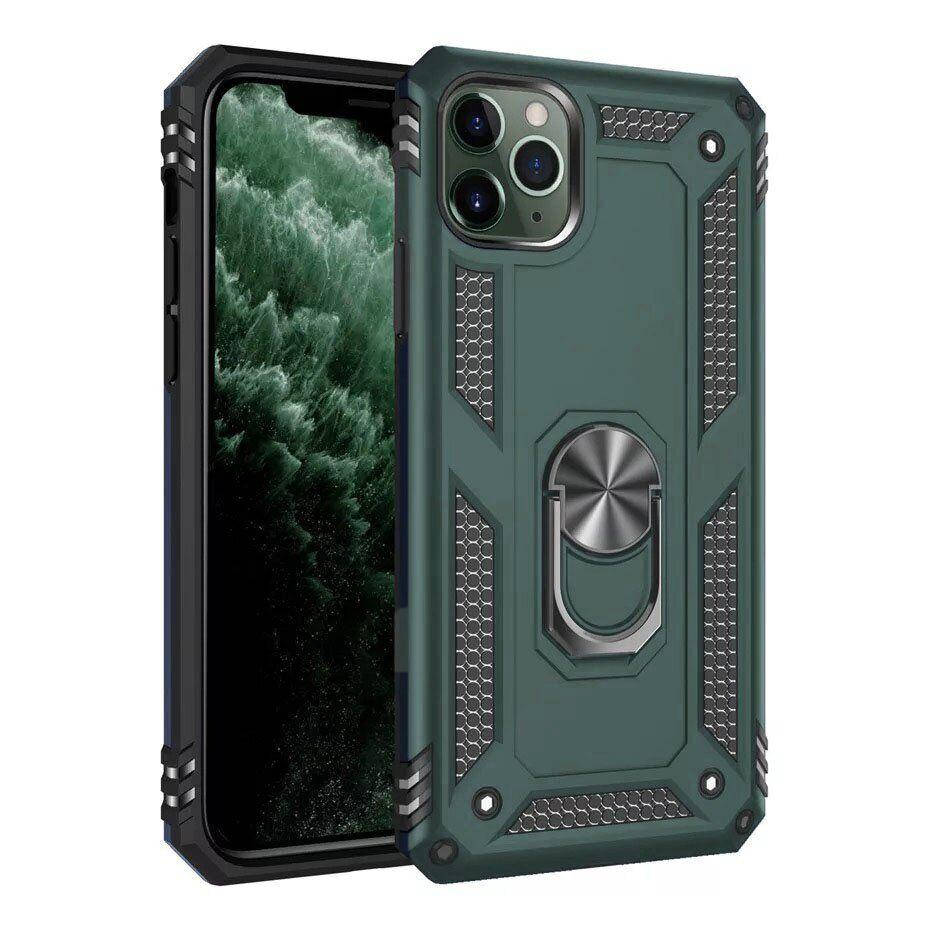 

Чехол с кольцом Defender для Iphone 11 цвет Зеленый, Зелёный