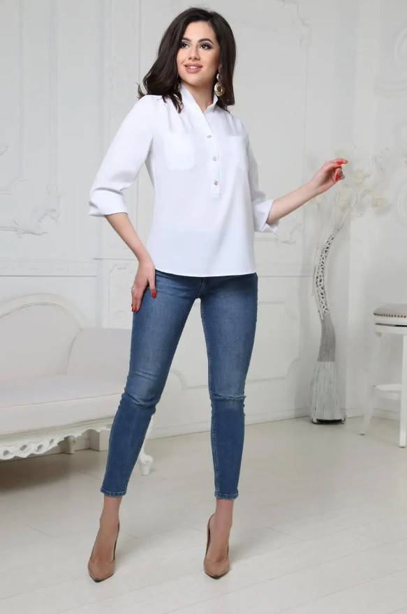 

Женская блузка нарядная Sellin Білий, 50/52