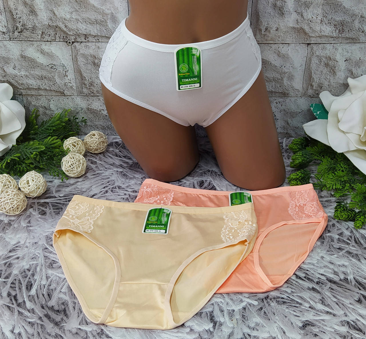 

Трусы женские размер 2XL на 52-54 бамбук Timanni SК-2759, Разные цвета