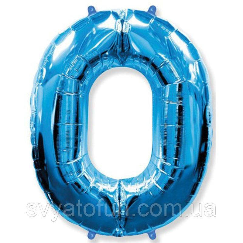 

Фольгированный шар цифра "0" синий 40" FlexMetal