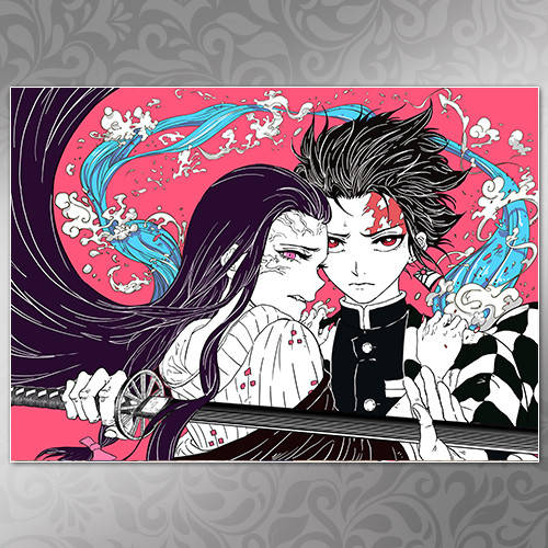 

Плакат Аниме Kimetsu no Yaiba 002