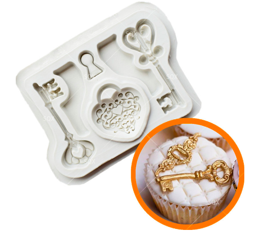 

Молд силиконовый ключи замок