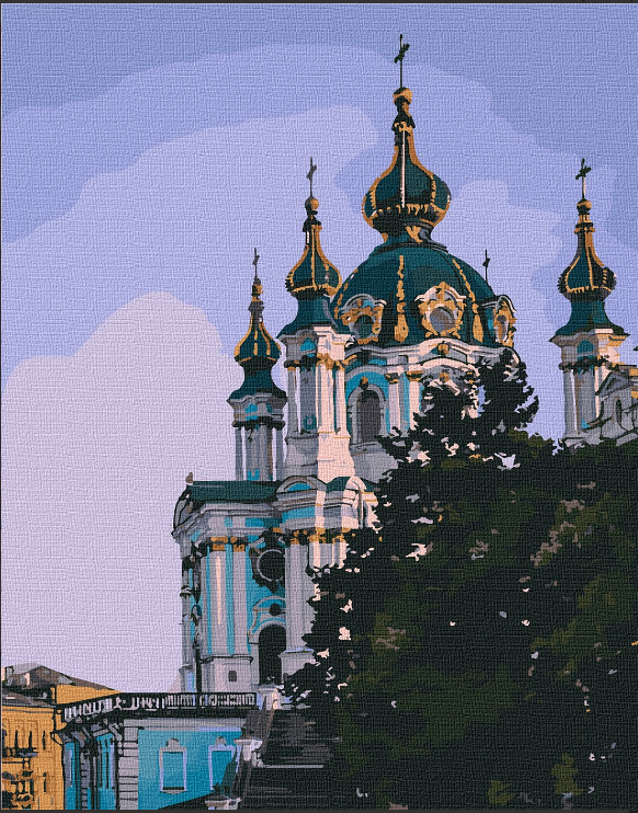 

Набір для розпису по номерах. "Частинка Києва" 40х50см