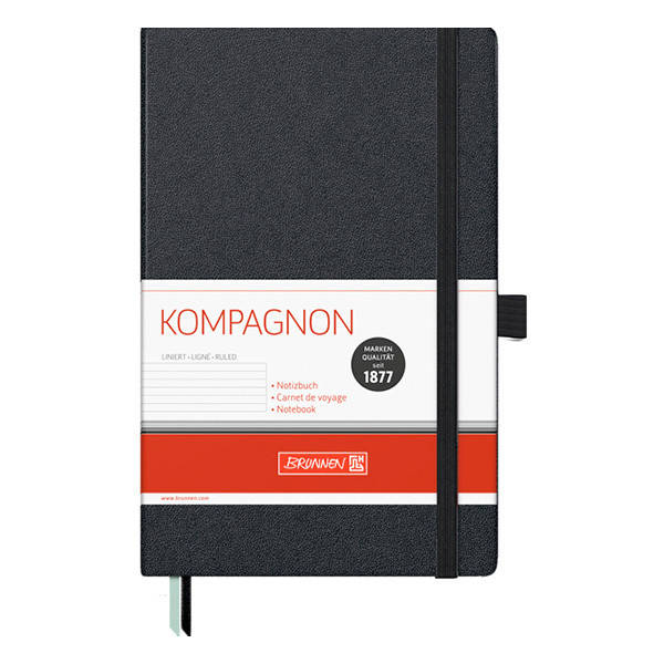 

Записная книга блокнот А5 Brunnen 192 л. линия тв. обл. чёрный Компаньон 10-552 27 05